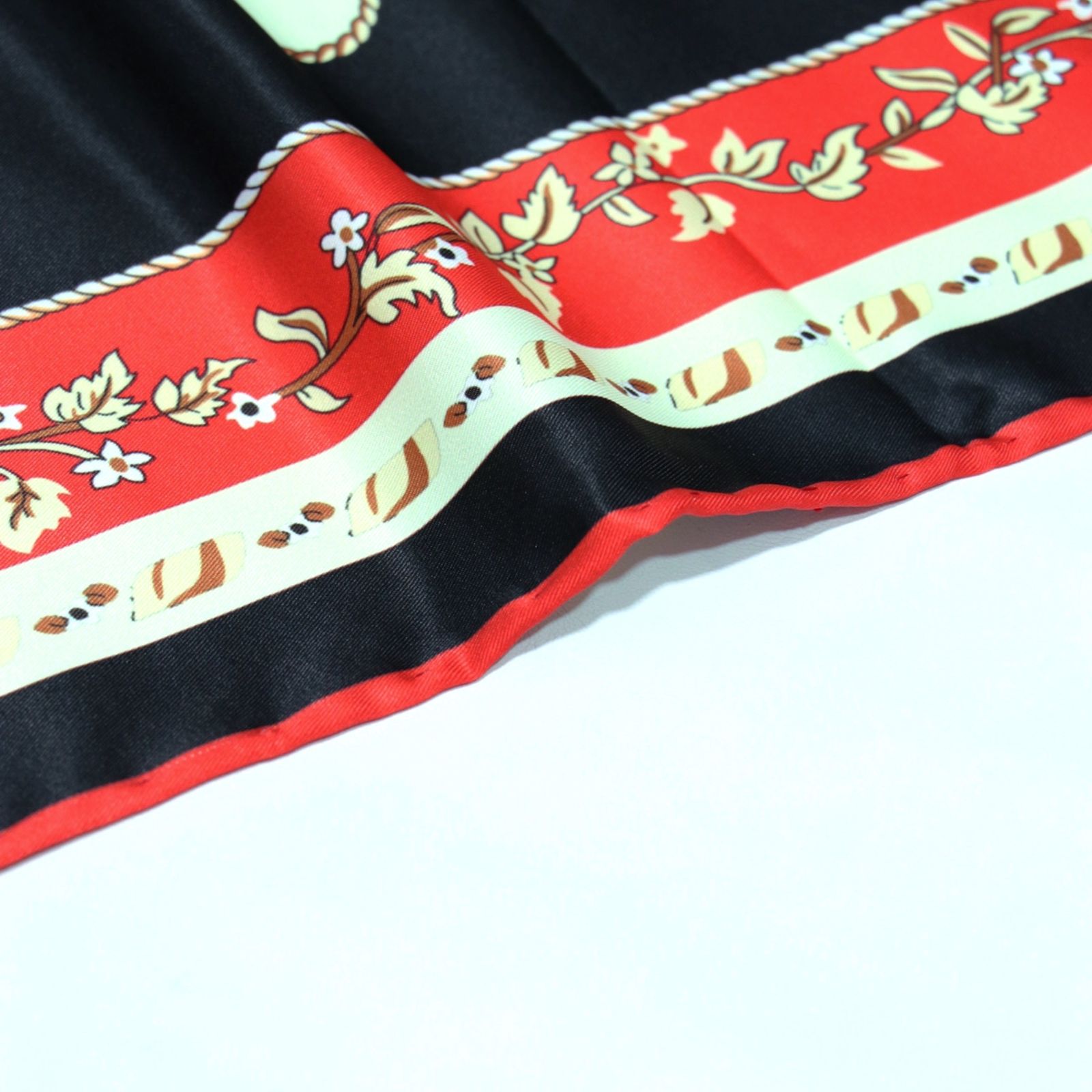 روسری زنانه آنالیا مدل ابریشم توییل دور دست دوز بهاری کد 9801 -  - 50