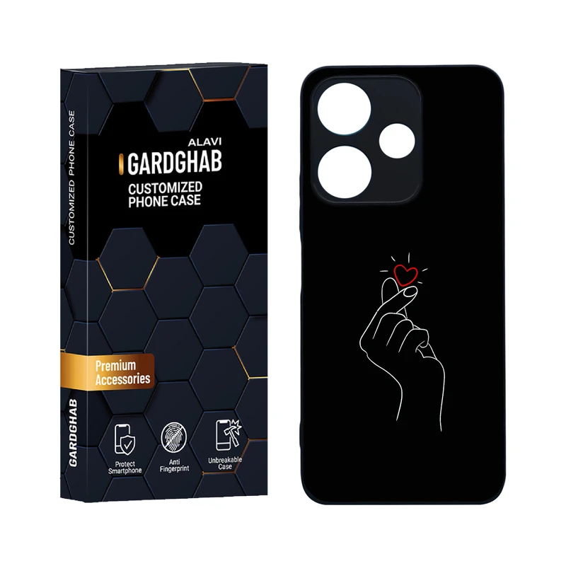 کاور گارد قاب علوی مدل دورژله ای عاشقانه مناسب برای گوشی موبایل شیائومی Redmi 13 4G / 5G