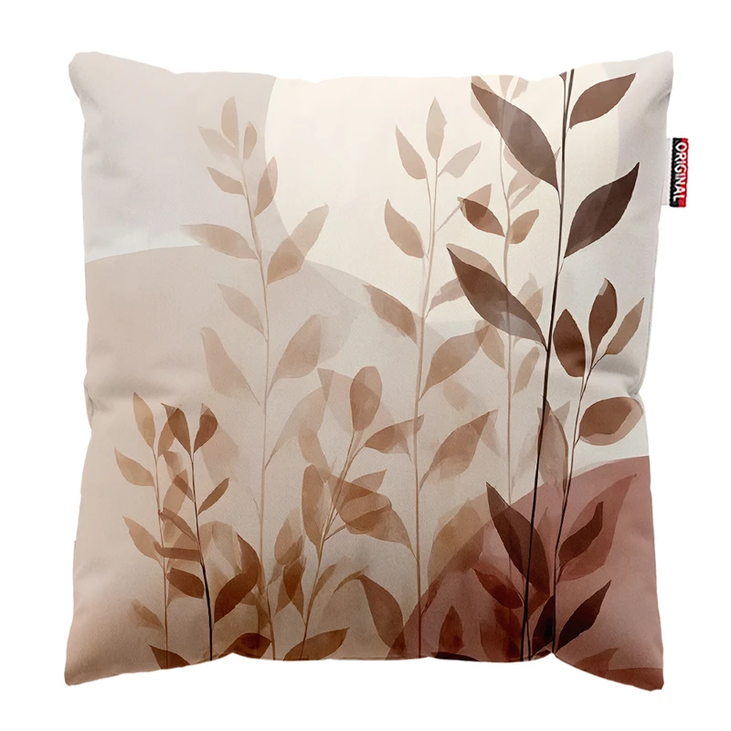 کوسن پاد آفرین مدل مینیمال طرح گل و برگ کد PK403412 سایز 40*40 سانتی متر