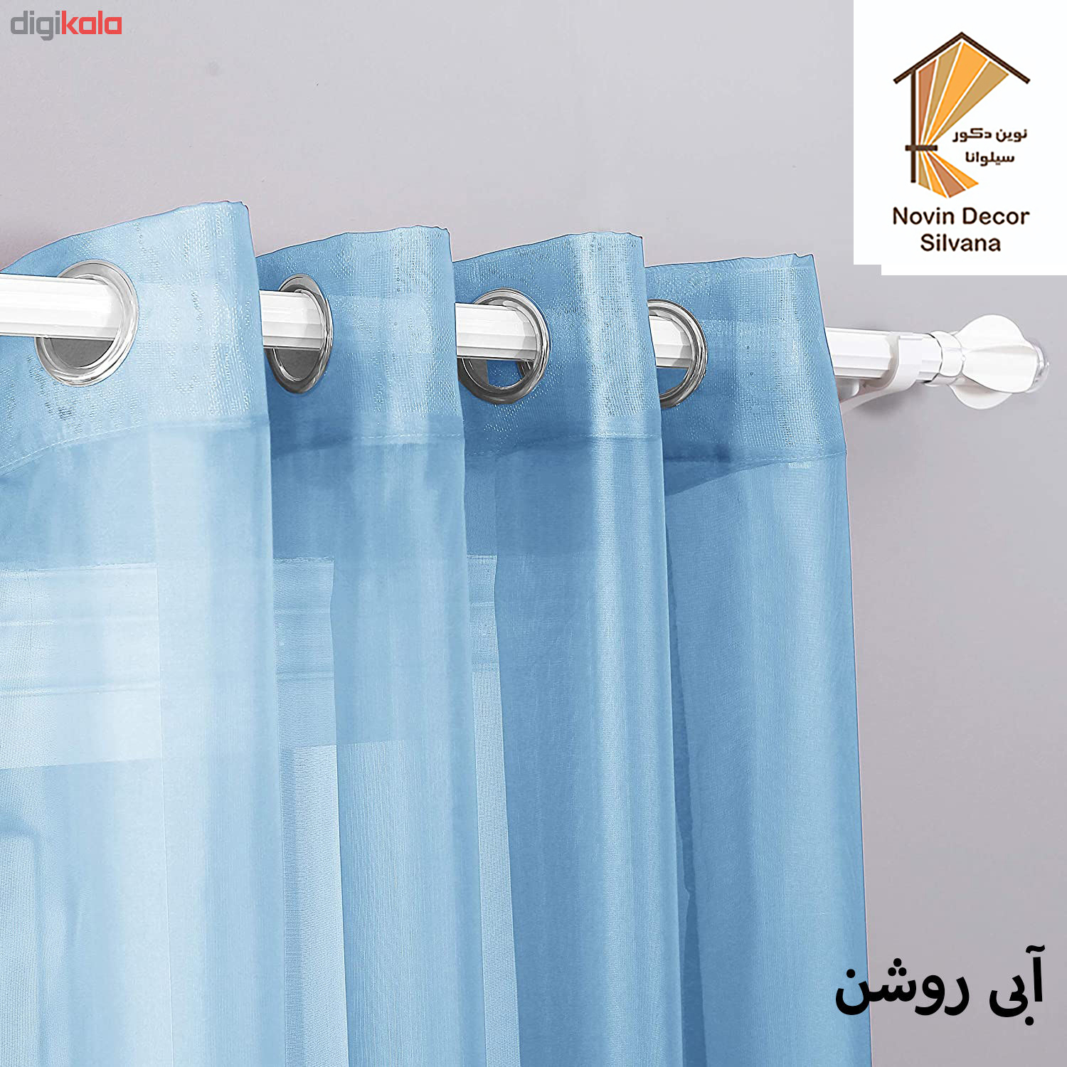 پرده نوین دکور سیلوانا مدل حریر 3 سایز 280 × 300 سانتی متر
