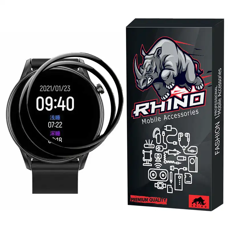محافظ صفحه نمایش راینو مدل R-PMMA مناسب برای ساعت هوشمند هایلو RT2 LS10 بسته 2 عددی