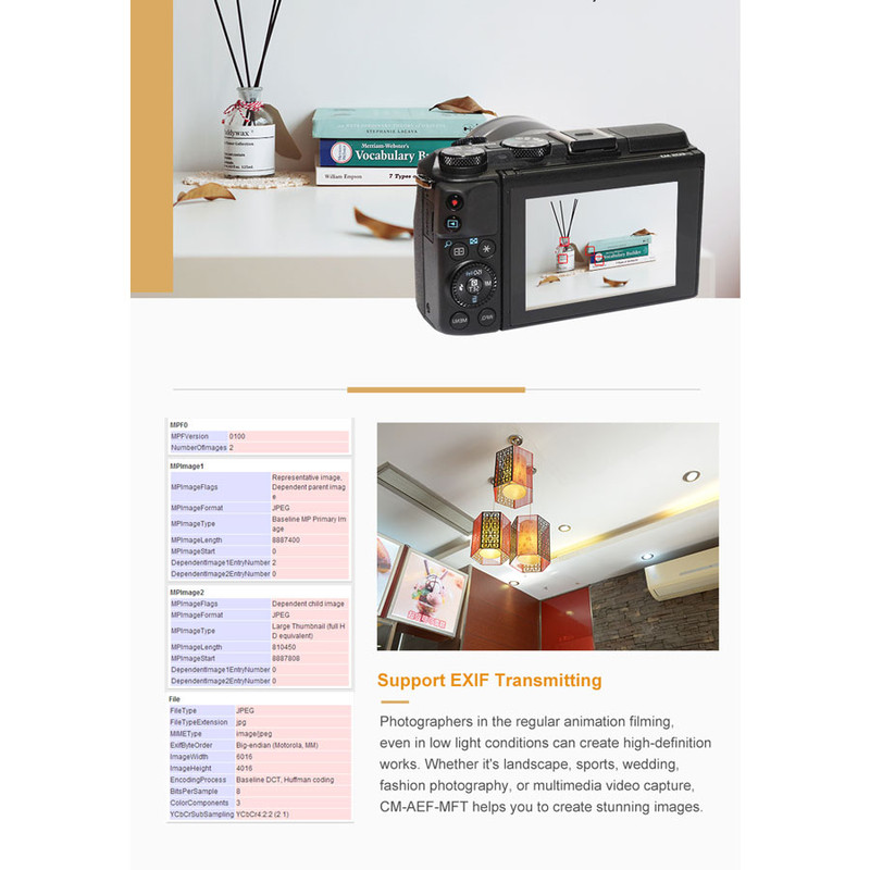 آداپتور لنز کاملایت مدل EF/EF-S to M4/3
