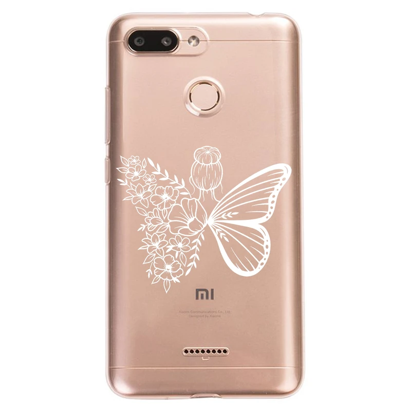 کاور مگافون طرح دختر پروانه ای مدل C53-W مناسب برای گوشی موبایل شیائومی Redmi 6 
