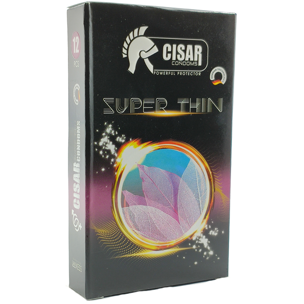 کاندوم سزار مدل super thin مجموعه 12 عددی