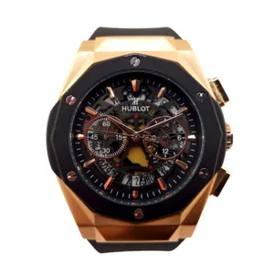 ساعت مچی عقربه‌ای مردانه مدل سه موتور کرنوگراف تقویمدار Hub-01