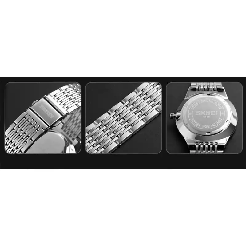 ست ساعت مچی عقربه ای زنانه و مردانه اسکمی مدل 9139B/G