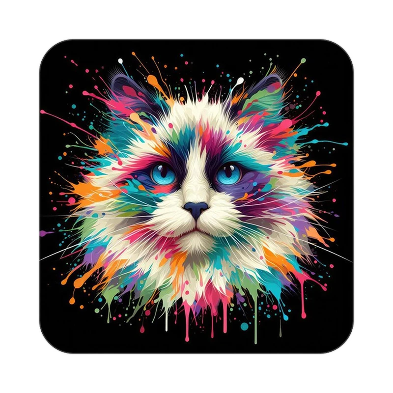 زیر لیوانی کاکتی طرح حیوانات رنگی مدل mp27081