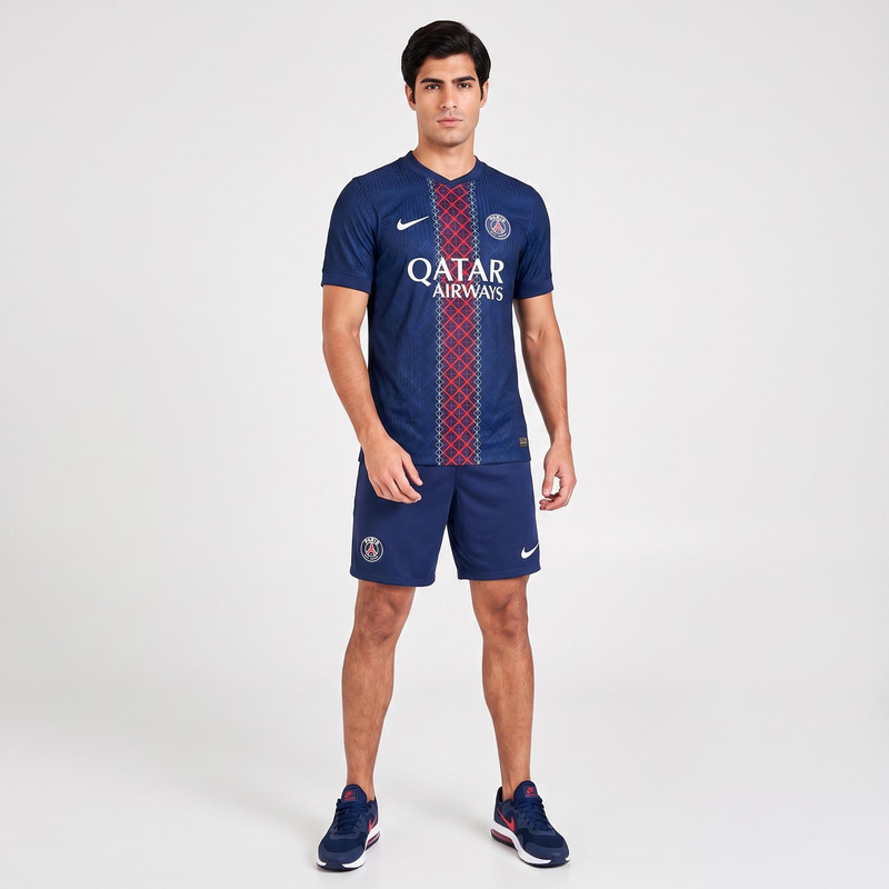 ست تی‌شرت آستین کوتاه و شلوارک ورزشی مردانه مدل پاریس Home 2026