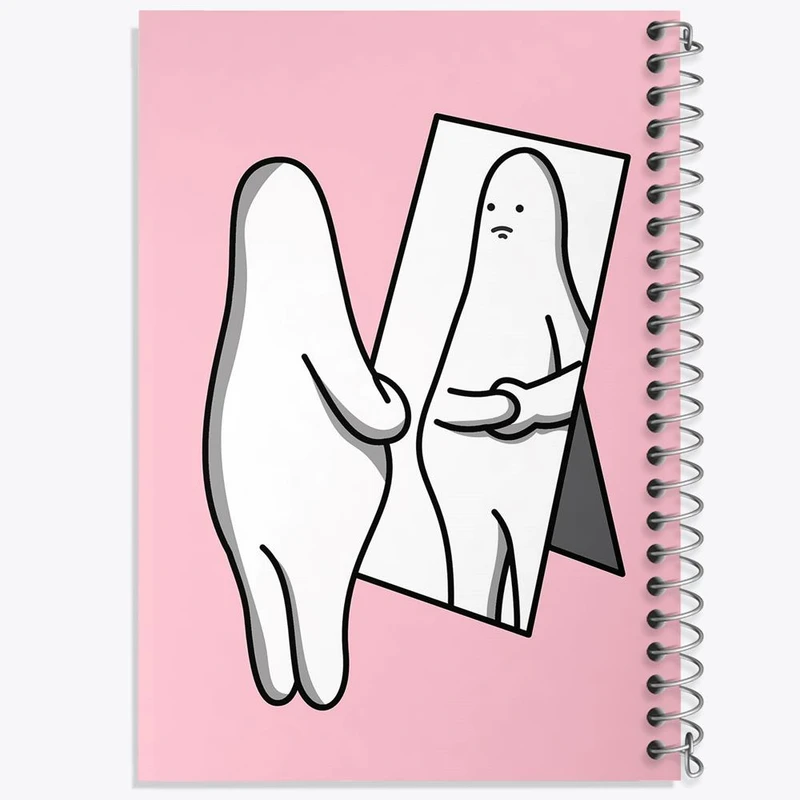 دفتر ژورنال نویسی 50 برگ خندالو مدل نقطه ای طرح تنبل خسته کد 29431