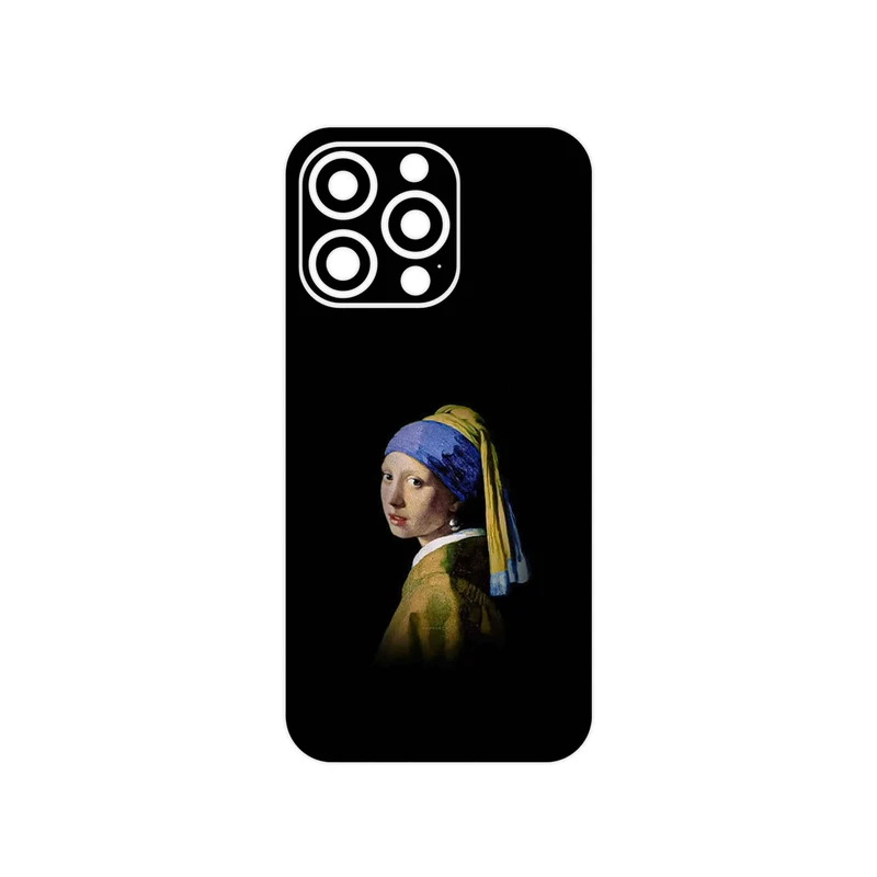 برچسب پوششی ماهوت مدل Girl with a Pearl Earring of Vermeer مناسب برای گوشی موبایل اپل iPhone 13 Pro Max