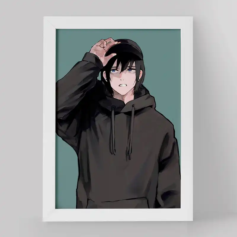 تابلو خندالو مدل هایاکاوا انیمه مرد اره ای کد 17915