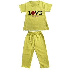 ست تیشرت آستین کوتاه و شلوار دخترانه مدل B11290