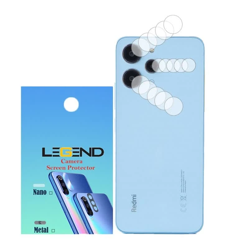 محافظ لنز دوربین لجند مدل نانو مناسب برای گوشی موبایل شیائومی Redmi 12 بسته 5 عددی