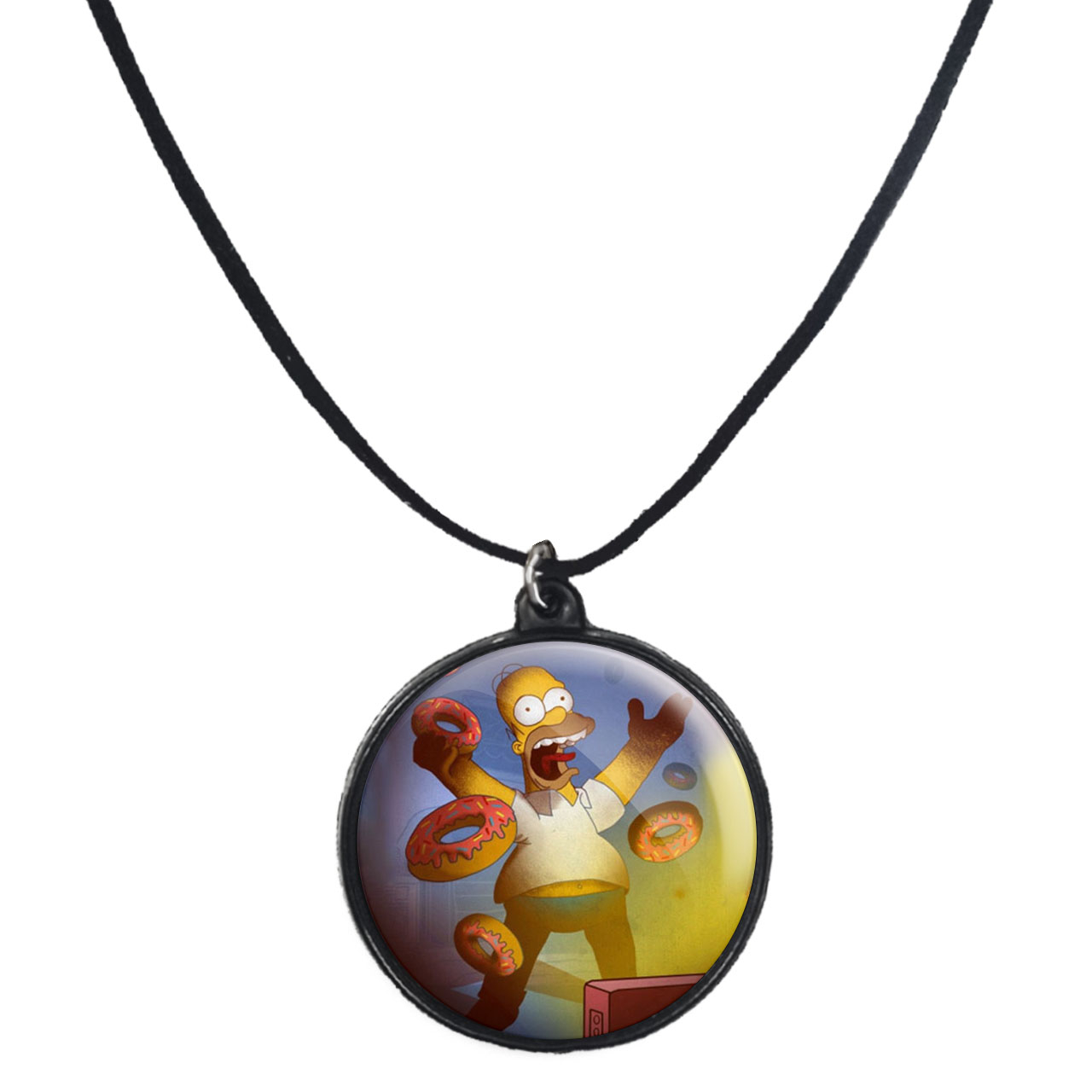 گردنبند پرمانه طرح سیمپسون ها کد pmb.21264 مدل دو طرفه