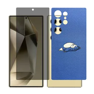 Glass Together model privacy screen protector for Samsung Galaxy S22 Ultra mobile phone with back cover sticker