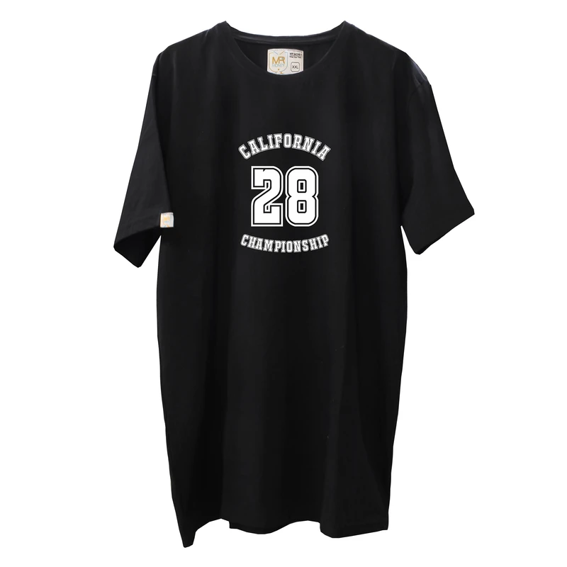 تی شرت اورسایز آستین کوتاه مردانه مسترمانی مدل عدد 28