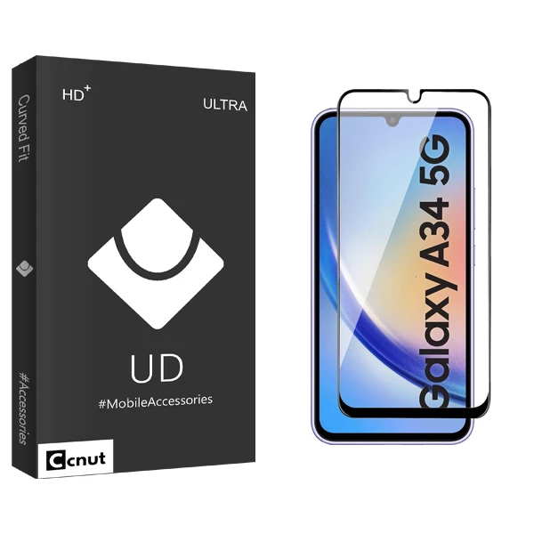محافظ صفحه نمایش شیشه ای کوکونات مدل UDB مناسب برای گوشی موبایل سامسونگ Galaxy A34