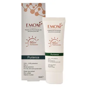 کرم ضد آفتاب بدون رنگ امونی spf50 مدل purience مناسب برای پوست چرب حجم 50 میلی‌لیتر