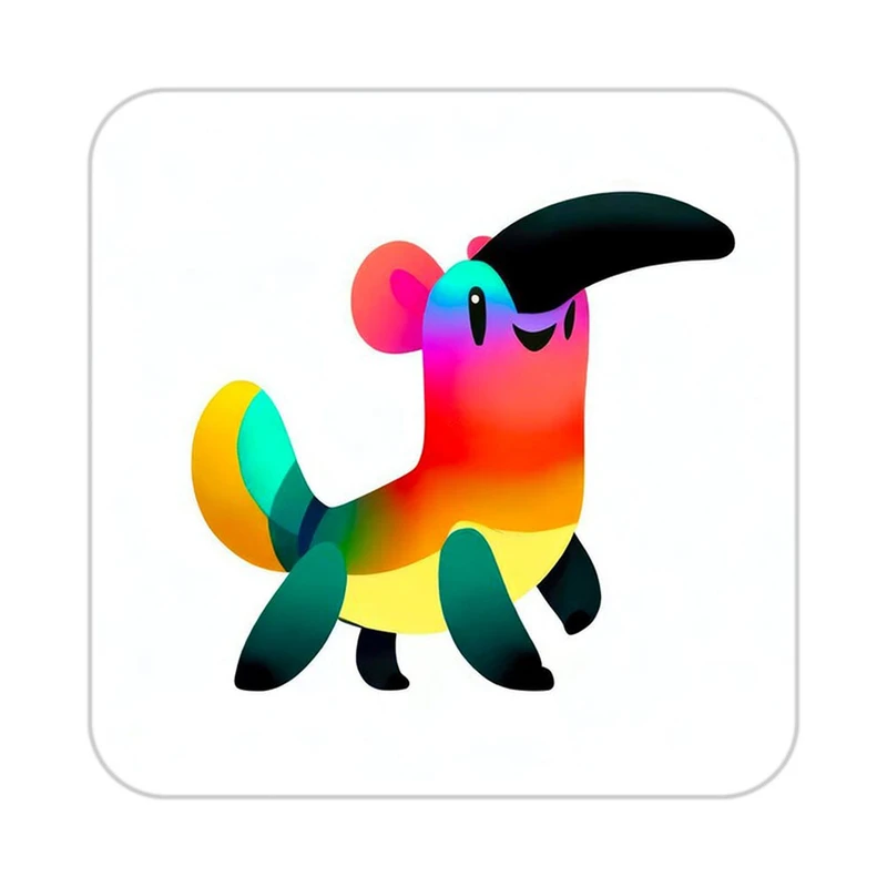 زیر لیوانی کاکتی طرح حیوانات رنگی مدل mp25480