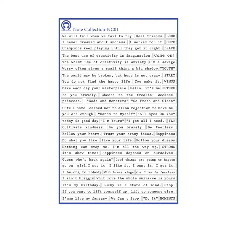 برچسب میو استیکر مدل نوت کالکشن کد NC01