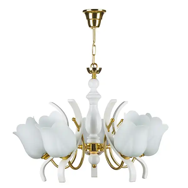 لوستر و چراغ دیواری چشمه نور کد A808/5-1-Pro مجموعه دو عددی