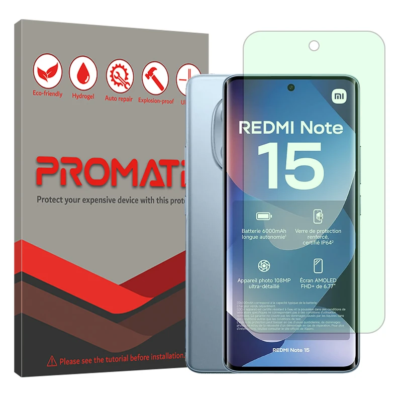 cمحافظ صفحه نمایش گرین لایت پرومیت مدل Eye Care مناسب برای گوشی موبایل شیائومی Redmi Note 15 4G