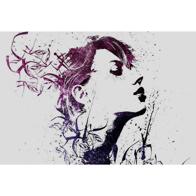 تابلو شاسی طرح انتزاعی دختر مدل T1263