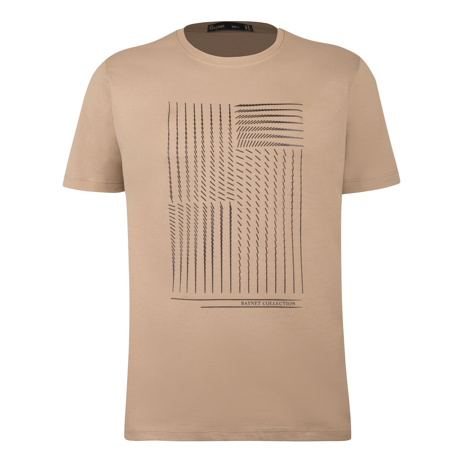 تی شرت آستین کوتاه مردانه باینت مدل 766-3 رنگ کرم -  - 2
