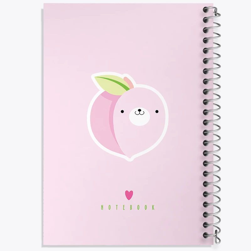 دفتر نقاشی 50 برگ خندالو طرح هلو کیوت کد N845