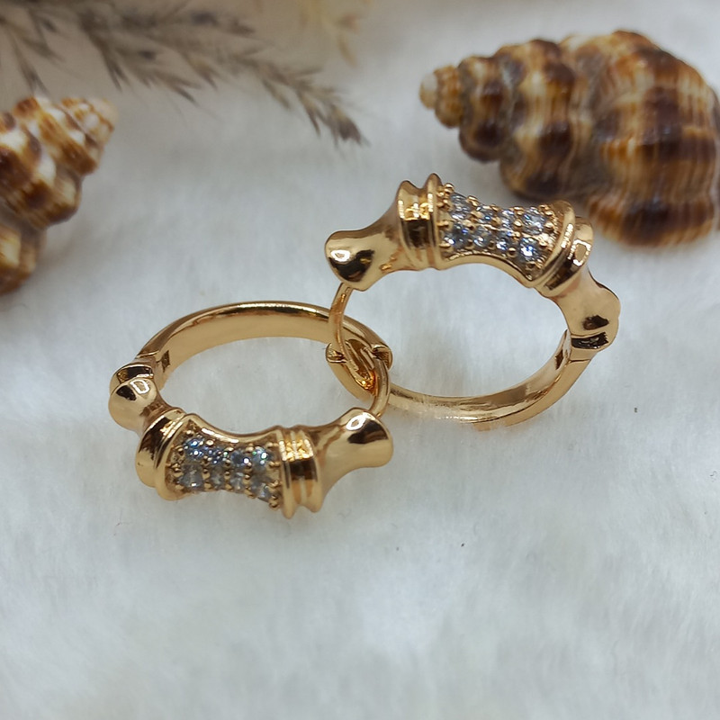 گوشواره زنانه ژوپینگ مدل حلقه ای کد NE 018