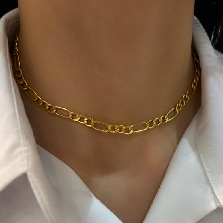 زنجیر طلا 18 عیار زنانه مدل کلاسیک F6