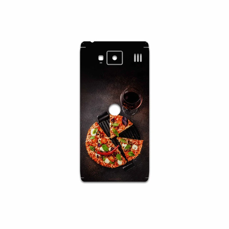 برچسب پوششی ماهوت مدل Pizza مناسب برای گوشی موبایل موتورولا Droid Razr HD