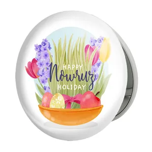 آینه جیبی خندالو طرح نوروز مدل تاشو کد 24593 