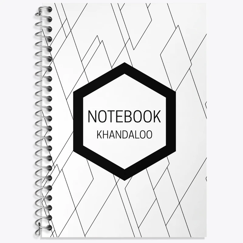 دفتر زبان 50 برگ خندالو مدل سه خط طرح مدرن کد N194