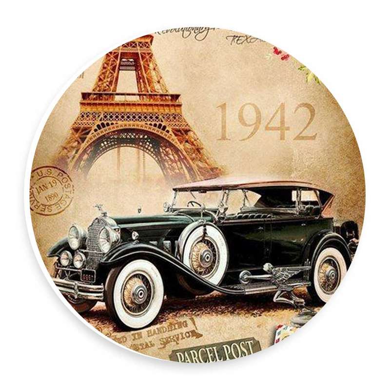 دیوارکوب طرح اتومبیل کلاسیک و برج ایفل مدل wtb479