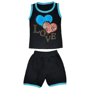 ست تاپ و شلوارک دخترانه کد Z052