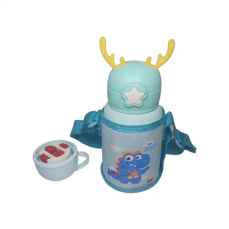 قمقمه کودک مدل شاخ گوزنی طرح دایناسور گنجایش 0.5 لیتر