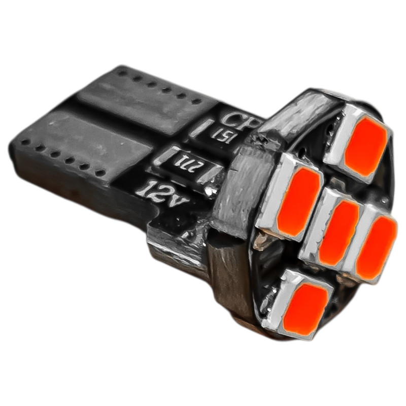 لامپ کوچک چراغ جلو و چراغ پلاک خودرو تک حالته فورس مدل ۵ تایی SMD کد RD پایه تک کنتاکت مناسب برای ساینا و کوییک بسته ۲ عددی