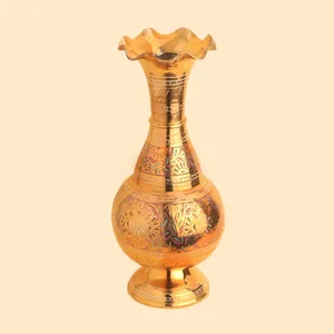 گلدان برنجی مدل قلم زنی 102512