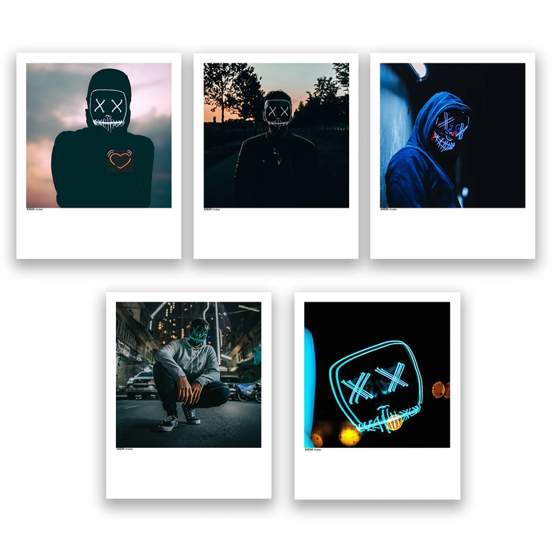 آویز تزیینی عرش مدل فانتزی شبرنگ نئونی کد Asa145 مجموعه پنچ عددی