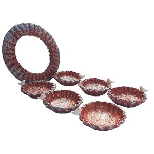 مجموعه ظروف هفت سین 7 پارچه مدل مرغ آمین کد 2023-879