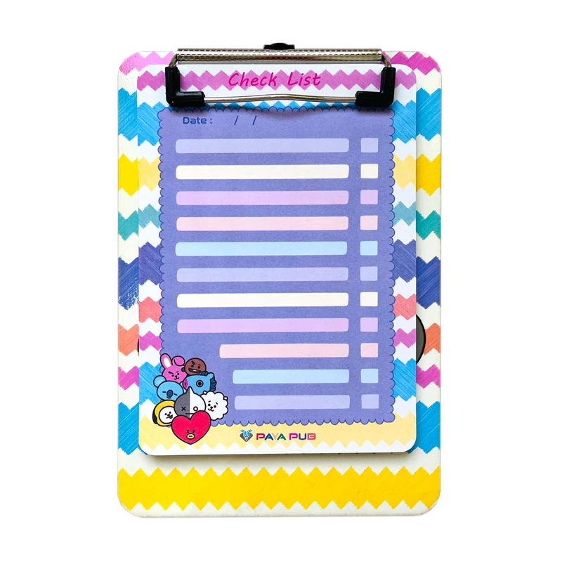 تخته شاسی پایاپاب مدل چک لیست طرح دوستی سایز A5 به همراه کاغذ یادداشت