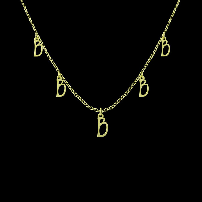 گردنبند طلا 18 عیار زنانه مدوپد مدل حرف B کد RNA17122