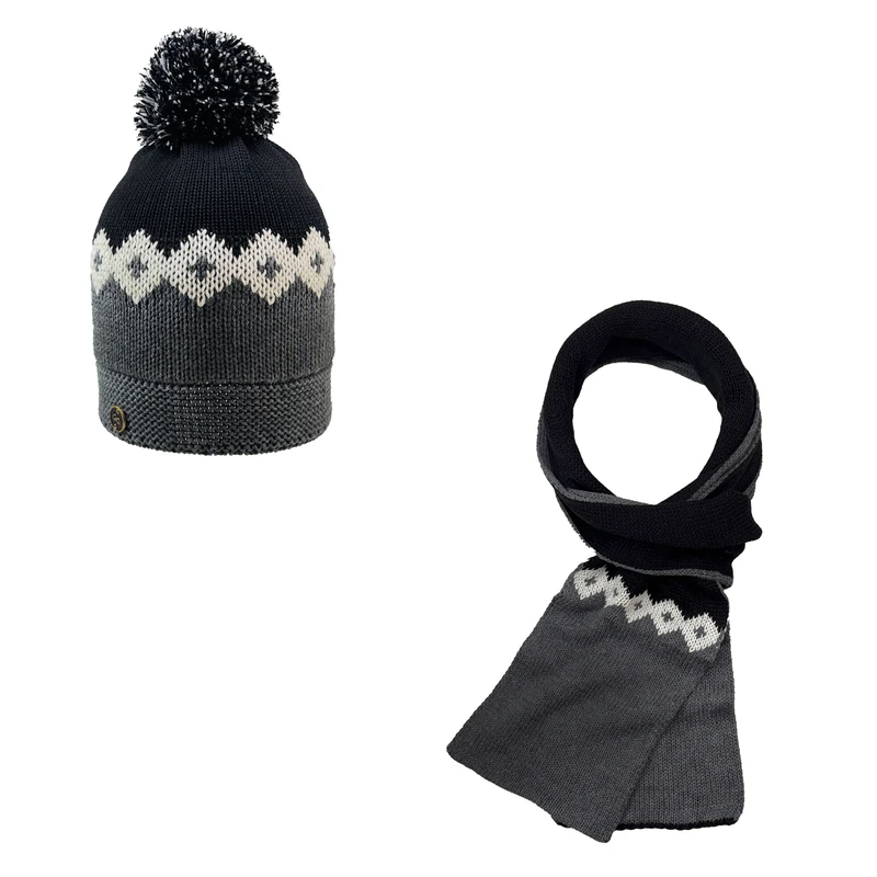 ست کلاه و شال گردن بافتنی بچگانه اندلس مدل 20106