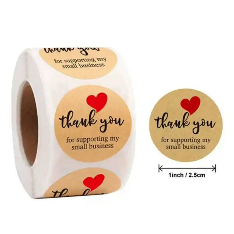 برچسب طرح تشکر از مشتری مدل BW بسته 500 عددی