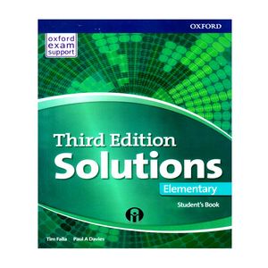 کتاب Solutions Elementry Third Edition اثر Tim Falla And Paul A Davies انتشارات الوندپویان 