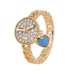 انگشتر زنانه ژوپینگ مدل ساعتی کد AAE697