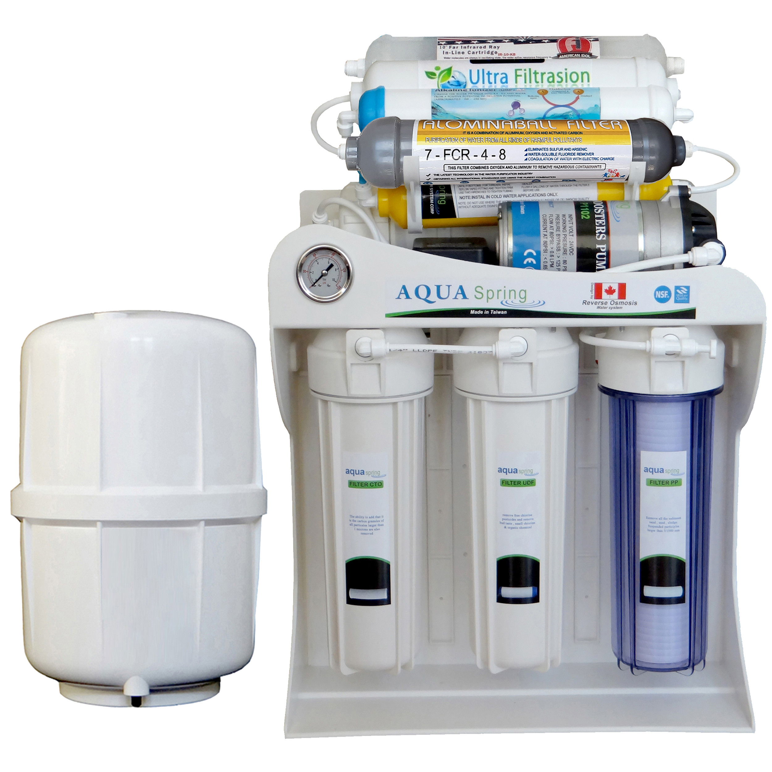 دستگاه تصفیه کننده آب آکوآ اسپرینگ مدل RO-SF6100 به همراه فیلتر بسته 4 عددی