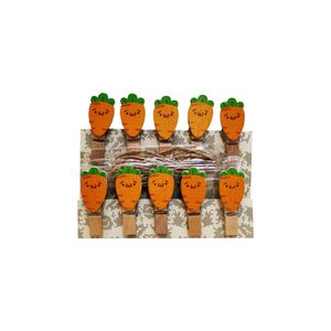 گیره عکس کلاوس طرح هویج کد carrot-40 مجموعه 10 عددی
