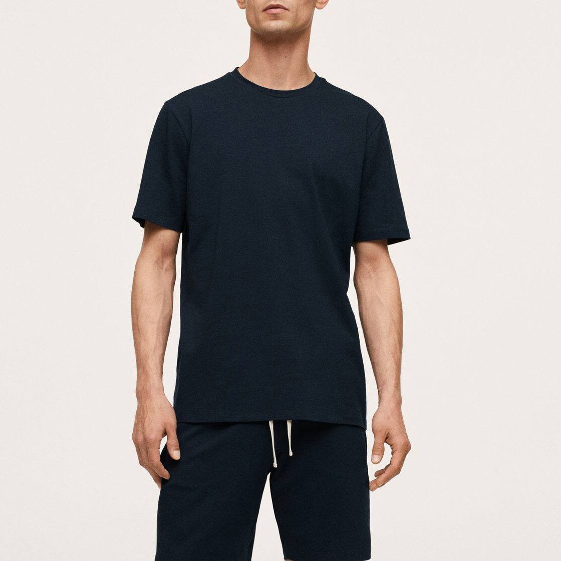 ست تی شرت و شلوارک مردانه مانگو مدل DN089BEG -  - 6